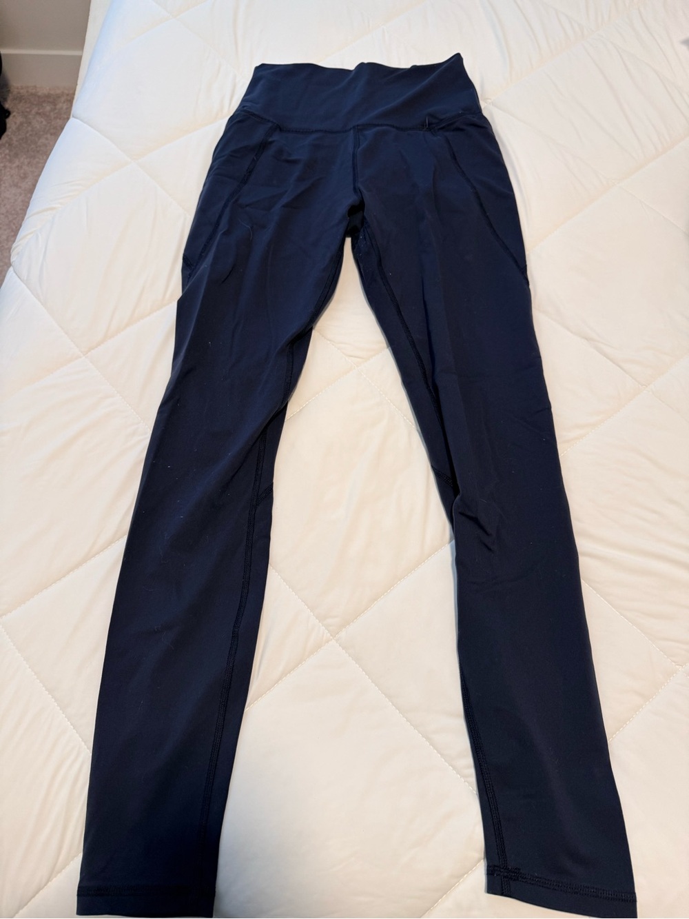 Mono B Navy High-Waist Pocket Leggings